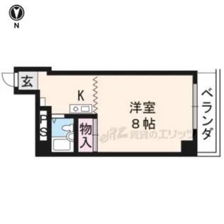 浜大手筋ケンネル【407号室】の間取り