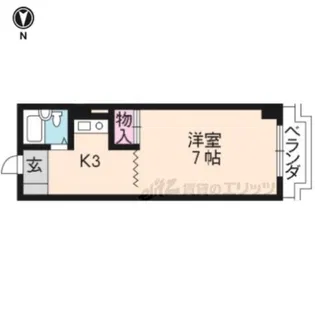 浜大手筋ケンネル【307号室】の間取り