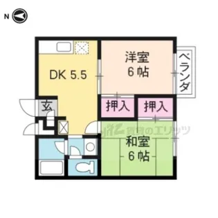グリーンシャトー【2-D号室】の間取り