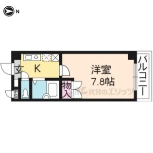 リバティ新町【206号室】の間取り