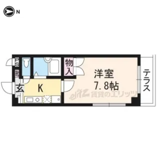 リバティ新町【107号室】の間取り