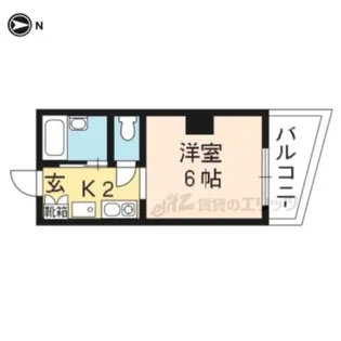 ドミール松田【20B号室】の間取り