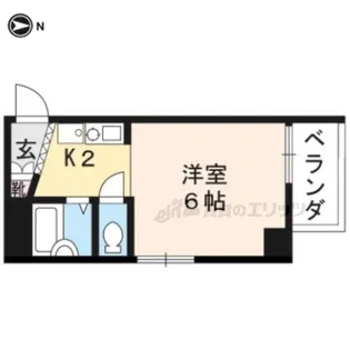 ドミール松田【40B号室】の間取り