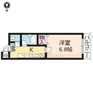 パレモンテペーシェ【206号室】の間取り