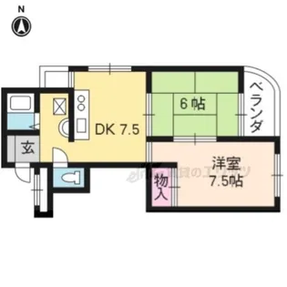 グレースヴィラ桃山【101号室】の間取り
