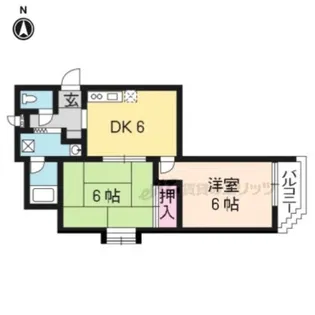 グレースヴィラ桃山【303号室】の間取り