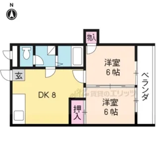マイシティ北山【202号室】の間取り