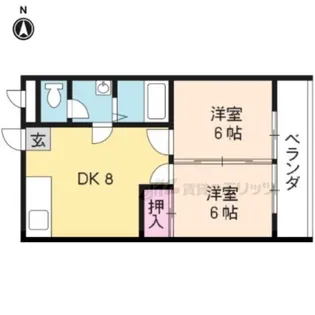 マイシティ北山【303号室】の間取り