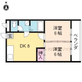 マイシティ北山【203号室】の間取り