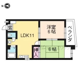 PLUM HOUSE【203号室】の間取り