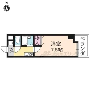 ミネ修学院【601号室】の間取り