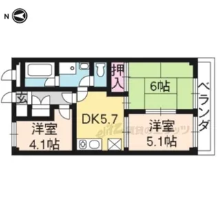 リバティハイム【103号室】の間取り