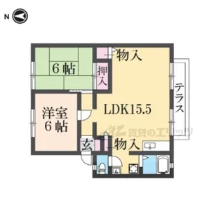ミネアポリス【A号室】の間取り