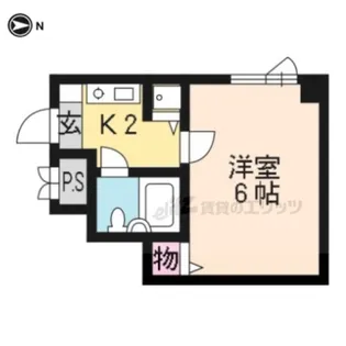 スタジオーネ桂【4階】の間取り