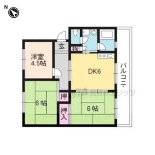 ハイツ堤下【305号室】の間取り