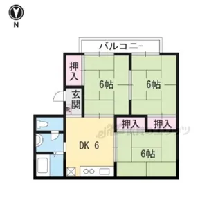 ヴィラ新成田【203号室】の間取り