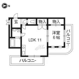ヴェールハイツスミヨ【301号室】の間取り