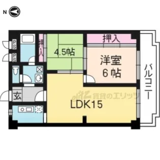 シャトー西京極【705号室】の間取り