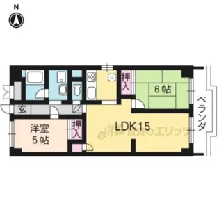 シャトー西京極【309号室】の間取り