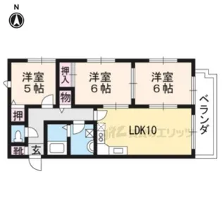 第39長栄リビエール宇治【3階】の間取り