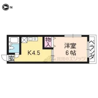 エスポワール都【407号室】の間取り