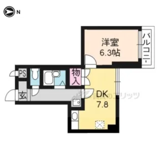 フォルトゥーナ四条【607号室】の間取り