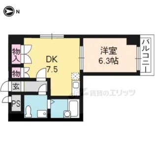 フォルトゥーナ四条【306号室】の間取り
