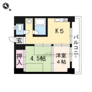 ウエストプラザ三越【1105号室】の間取り