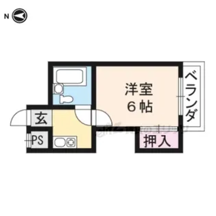ハウス朝川【205号室】の間取り