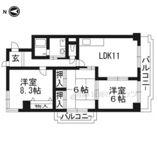 サニーパーク小坂【8階】の間取り