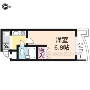 パークサイドC【202号室】の間取り