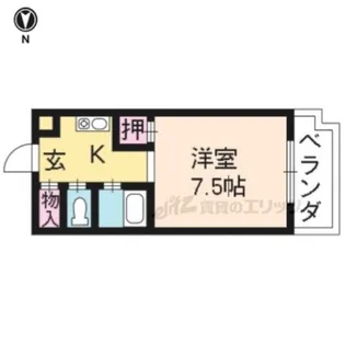 1Kの間取り画像
