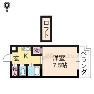 1Kの間取り画像