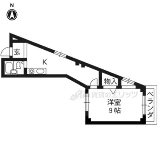 コーポ二条【103号室】の間取り
