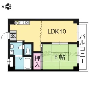 ルミナース西院【203号室】の間取り