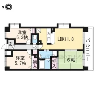 ワイズアクトII【105号室】の間取り
