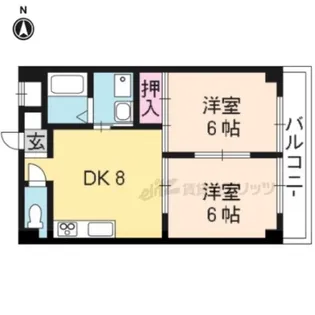 アーバンハイツ高辻【406号室】の間取り