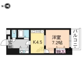 ヴィランセンワ丸太町【201号室】の間取り