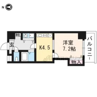ヴィランセンワ丸太町【203号室】の間取り