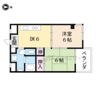 ヴィランセンワ丸太町【408号室】の間取り