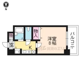 パレット四条【306号室】の間取り