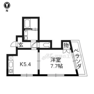 パレセゾン樫【401号室】の間取り