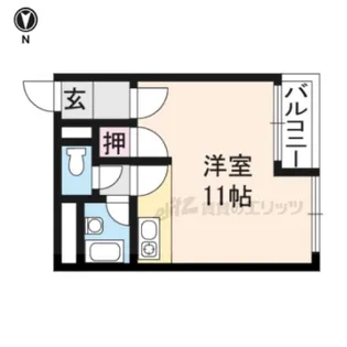 フォーブル西院【202号室】の間取り