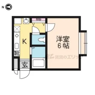 メモリー北山【104号室】の間取り