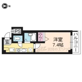 アーバン北村聖護院【305号室】の間取り
