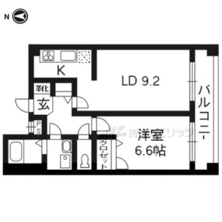 アーバン北村聖護院【501号室】の間取り