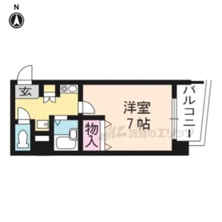 カーザ・ラ・ペルラ【203号室】の間取り