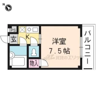 ビューハイツ桂【203号室】の間取り