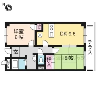 ル・セーヌ嵐山【302号室】の間取り