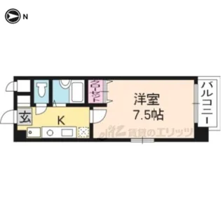 セトル深草【206号室】の間取り